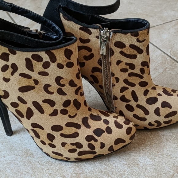 Colin Stuart Shoes - Leopard booties warn only twice!
